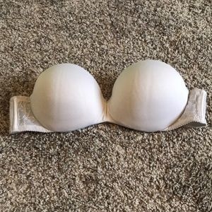 Lily Of France white strapless bra
